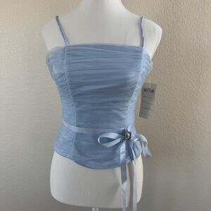 Bora Usa Formal Top Womens Small Baby Powder Blue Prom Crop Top Quincy Dress